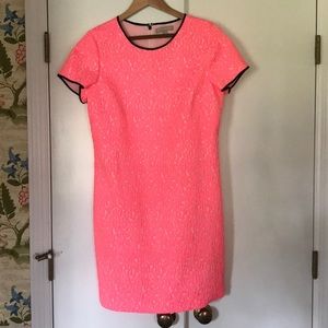 Neon Pink and Black Banana Republic Shift Dress